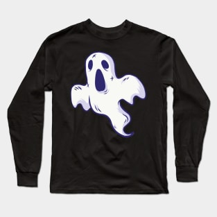 screaming creepy ghost Long Sleeve T-Shirt